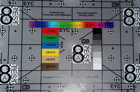Photograph of our test chart