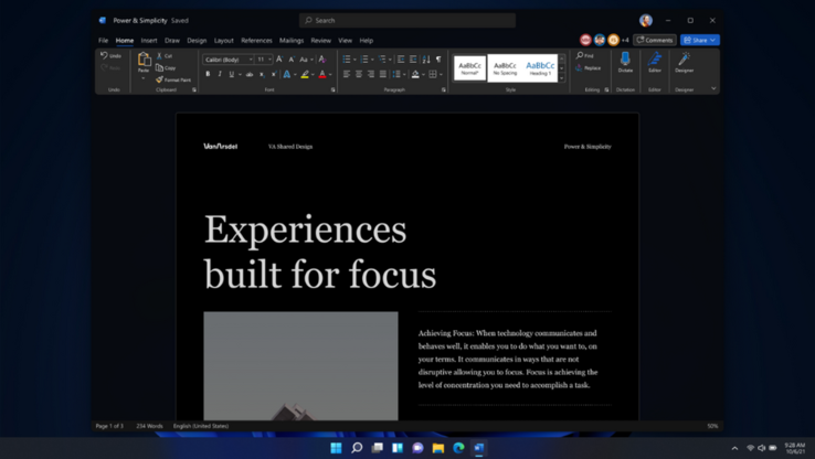 Microsoft Office: now in dark mode. (Source: Microsoft)