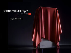 Xiaomi has offered a peek at the MIX Flip 2's retail packaging so far. (Image source: Xiaomi - edited)