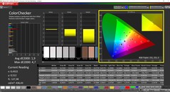 CalMAN Colorchecker (profile: native, target color space AdobeRGB)