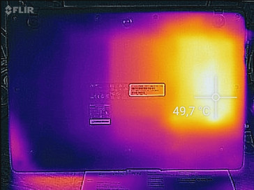 Temperature development underside (load)