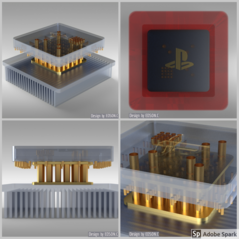 Fan-made heat sink renders based on patent drawings. (Image source: EDSON. C - u/nemesis_scale