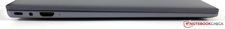 Left side: USB-C 3.2 Gen.1 (charging, DisplayPort ALT mode), 3.5 mm stereo, HDMI 1.4b