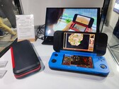 Tassei Denki's Nintendo 3DS-look alike gaming handheld is powered by an AMD Ryzen 5 APU. (Image Source: @soypowder_lol on X)