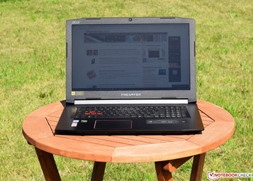 The Acer Predator Helios 300 in sunlight