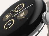 The Pixel Watch 2 in silver with its Porcelain watch band. (Image source: Google)