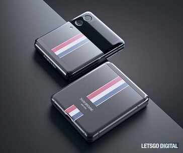 More new "Galaxy Z Flip Thom Browne Edition" renders. (Source: LetsGoDigital)