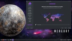 EndeavourOS 2025.02.08 Mercury desktop with installer app running (Image source: EndeavourOS)