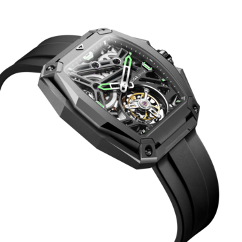 Hunter Tourbillon watch case measures 47.45 × 41.5 mm