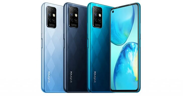 The Infinix Note 8 series also has modern, eye-catching rear panels. (Source: Infinix)