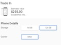 US$295 for the 128 GB Pixel 3 XL. (Source: Google)