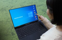 Samsung Display's laptop concept is likely featuring the same 16-inch AMOLED display that will be available in the Galaxy Book3 Pro and Galaxy Book3 Ultra. (Image source: Samsung Display) 