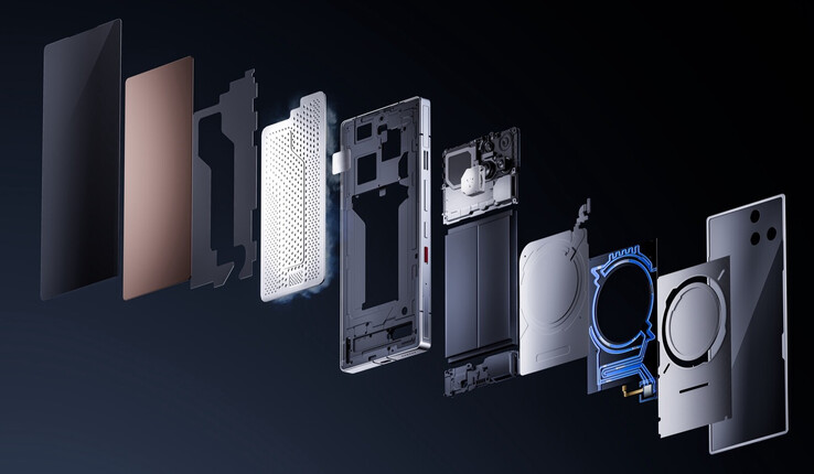 The RedMagic 11 Pro's elaborate cooling solution. (Image source: RedMagic)