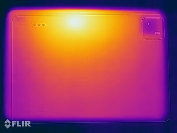 Xiaomi Pad 7 surface temperatures: Bottom