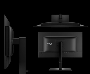 HyperX Omen 27q QD-OLED gaming monitor shown from side and rear angles (Image source: HP)