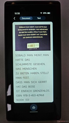 Although German cannot be selected as the language for OCR, it works well.