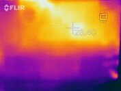 Heatmap of the underside of the device at idle