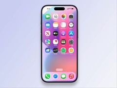Render showing rounded app icons from an alleged close to final build of iOS 19. (Image source: fpt on YouTube)