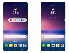 LG has replaced the V series&#039; second screen with a new floating bar. (Source: LG)
