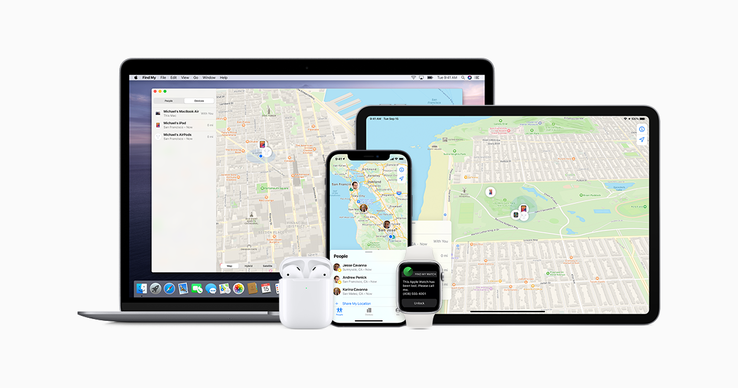 Apple's Find My feature is available on a lot of company products by this point. (Image source: Apple)