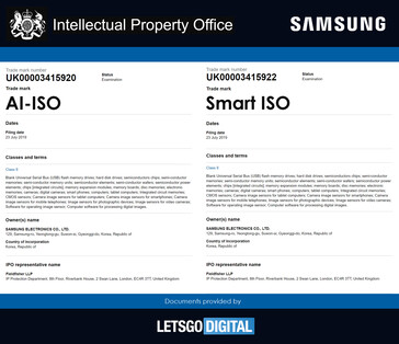 The alleged trademarks from the UK and EU IPOs. (Source: LetsGoDigital)