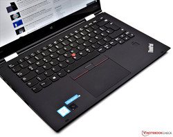 The keyboard and the Trackpoint of the Lenovo ThinkPad Yoga X1 (2nd Gen)