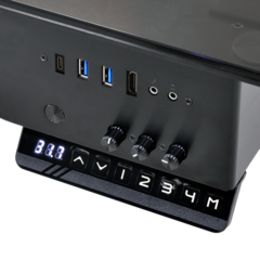 The front I/O includes HDMI and RGB controls. (Source: Lian-Li)