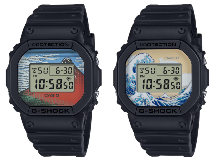The Casio G-Shock DW-5600KHG25-1 (left) and DW-5600KHK25-1 (right) watches. (Image source: Casio)