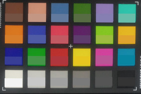 Picture of the ColorChecker colors: The bottom half of each patch displays the original color.