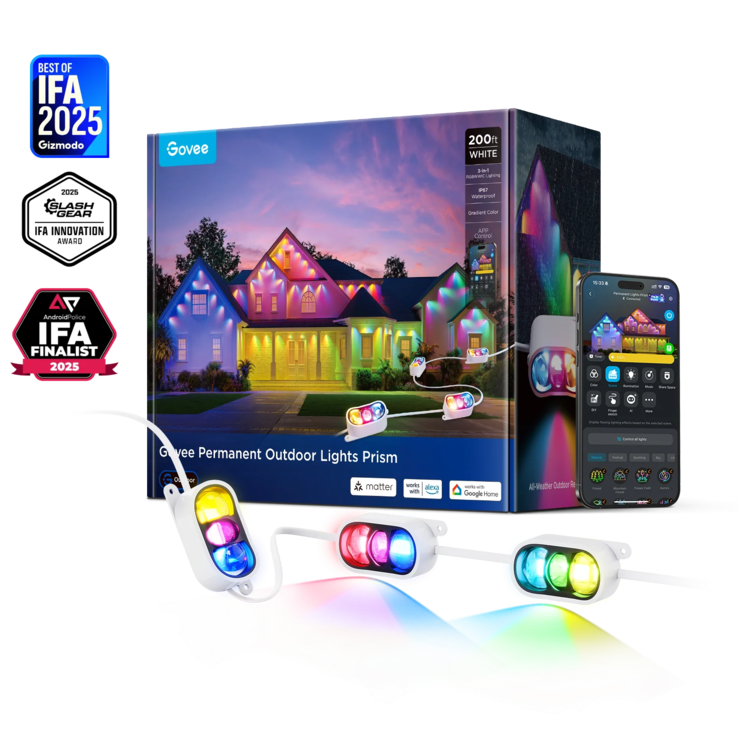 The Govee Permanent Outdoor Lights Prism. (Image source: Govee)