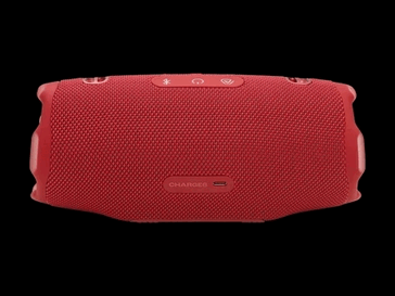 On the back, the JBL Charge 6 has a single USB-C port that supports mobile device charging and lossless audio. (Image source: JBL)