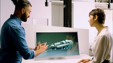 Group demos and presentations are far easier than with a VR headset (Image source: Looking Glass)