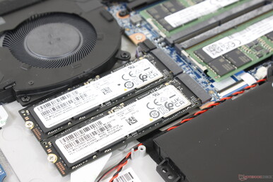 Up to two PCIe4 x4 SSDs are supported. Our test unit shipped with two drives not in RAID configuration, but users can configure in RAID 0 or 1 if desired