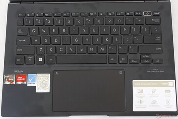 When compared to the Zenbook 14 UM425U, the UM3402 has removed the extra column of PgDn and PgUp keys along the right edge