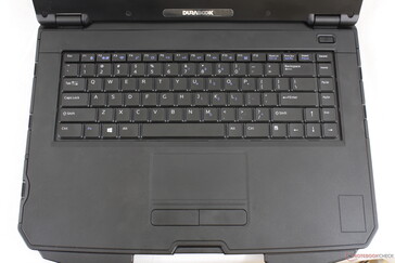 Standard keyboard layout with no dedicated aux keys