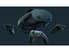 A product catalog image for Meta's limited edition Quest 3S Xbox Edition VR headset, showcased against a black background. (Image Source: Meta)