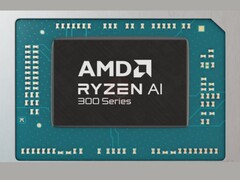 A promotional shot of the Ryzen AI 300 Series APUs sporting an RDNA 3.5 Radeon 890M iGPU