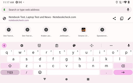 Keyboard landscape