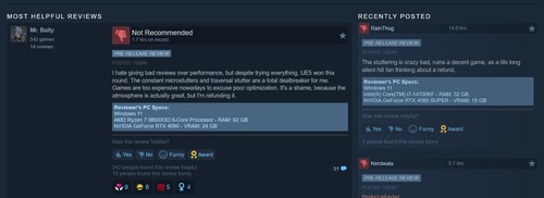 Negative Silent Hill: Townfall Steam reviews shown