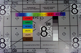 Photograph of our test chart