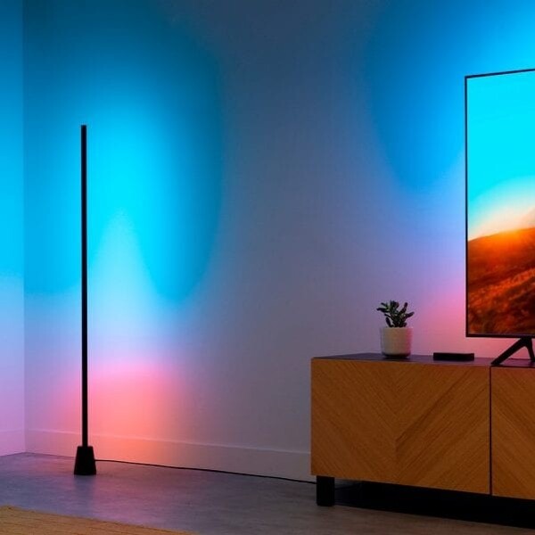 The WiZ gradient floor light (sold separately) also works with the HDMI sync box. (Image source: WiZ)