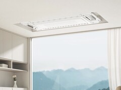 The Xiaomi Mijia Smart Clothes Dryer 1S has a built-in LED lamp. (Image source: Xiaomi)