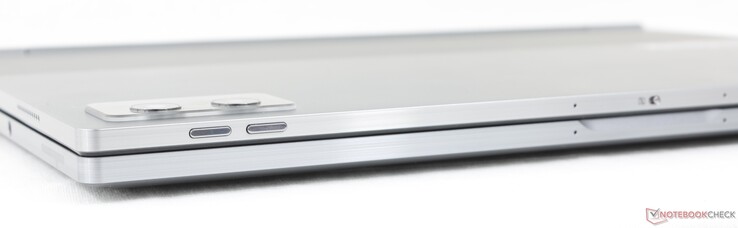 Front: Volume buttons, Camera kill switch