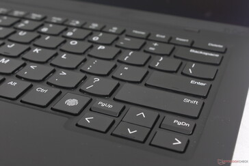 New dedicated fingerprint reader next to the small arrow keys