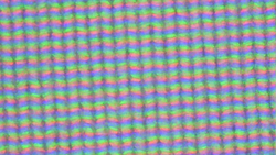 The LC display uses a classic RGB sub-pixel matrix consisting of a red, a blue and a green light-emitting diode.