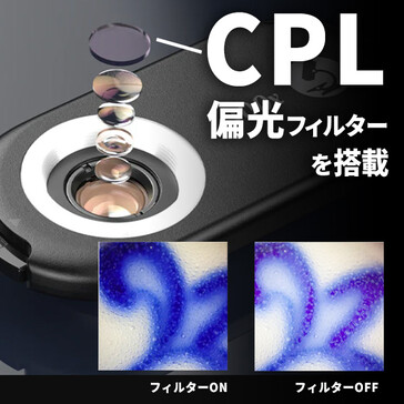 A circular polarizer in front of the APL-MS200 objective reduces annoying reflections and glare. (Image source: Asanuma)