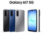 The Galaxy A17 5G is available in black, Blue, and gray. (Image source: Samsung)