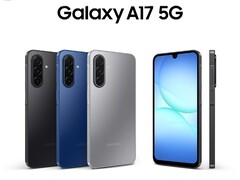 The Galaxy A17 5G is available in black, Blue, and gray. (Image source: Samsung)