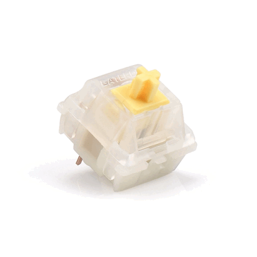 Gateron Caps Milky Yellow switches. (Image source: KBDfans)