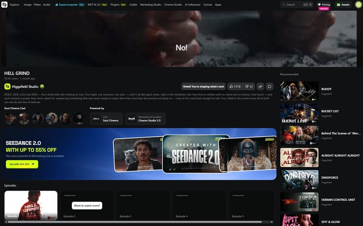 Episode 2 of Hell Grind remains unavailable even after registration. Users can only sign up to be notified when it is released.